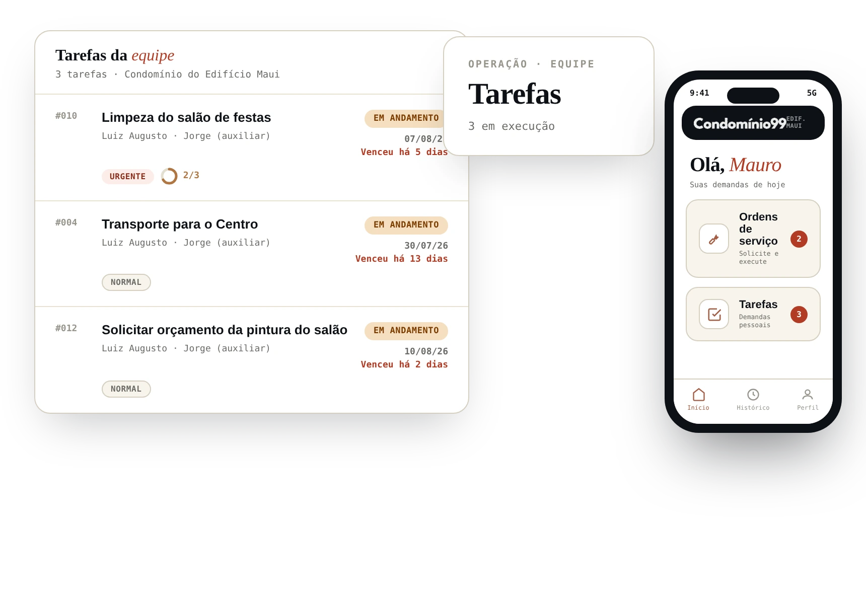 Controle de tarefas da equipe com acompanhamento no aplicativo do colaborador